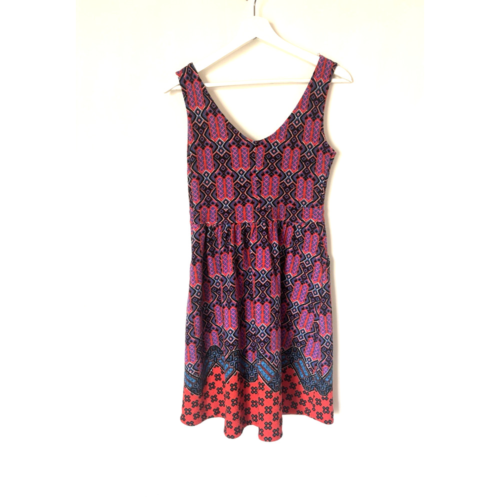Maeve Anthropology Womens Dress 4 Sleeveless Boho Purple Knee